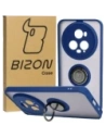 Bizon Case Hybrid Ring Honor Magic5 Pro fumurie cu un cadru bleu marin