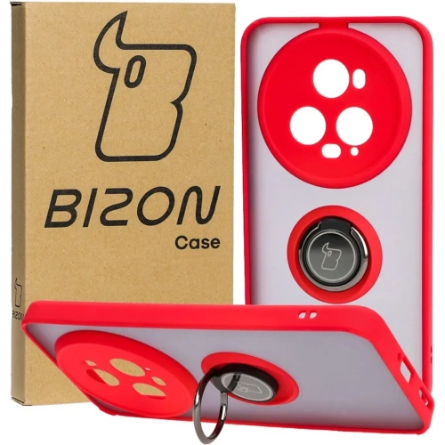Kup Etui z uchwytem na palec Bizon Case Hybrid Ring do Honor Magic5 Pro przydymione z czerwoną ramką - BIZ384 - {ean13} - Sklep Home Screen