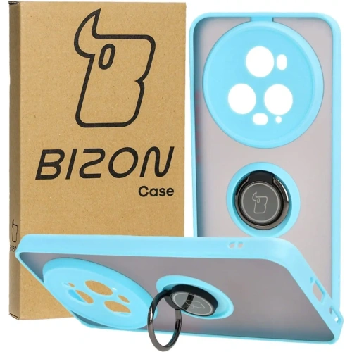 Kup Etui z uchwytem na palec Bizon Case Hybrid Ring do Honor Magic5 Pro przydymione z jasnoniebieską ramką - BIZ385 - {ean13} - Sklep Home Screen
