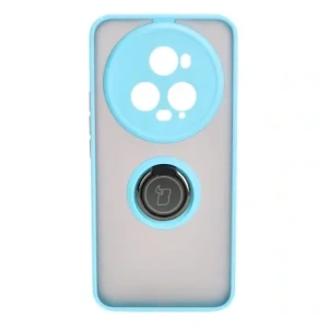 Kup Etui s úchytem na prst Bizon Case Hybrid Ring pro Honor Magic5 Pro kouřové s světle modrým rámečkem. - BIZ385 - {ean13} - Sklep Home Screen