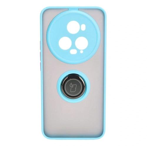Kup Etui z uchwytem na palec Bizon Case Hybrid Ring do Honor Magic5 Pro przydymione z jasnoniebieską ramką - BIZ385 - {ean13} - Sklep Home Screen