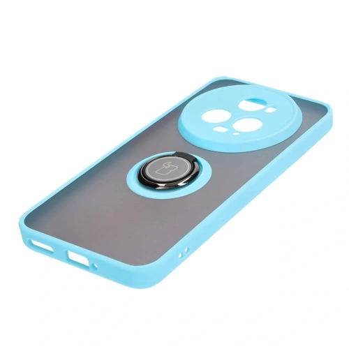 Kup Etui z uchwytem na palec Bizon Case Hybrid Ring do Honor Magic5 Pro przydymione z jasnoniebieską ramką - BIZ385 - {ean13} - Sklep Home Screen