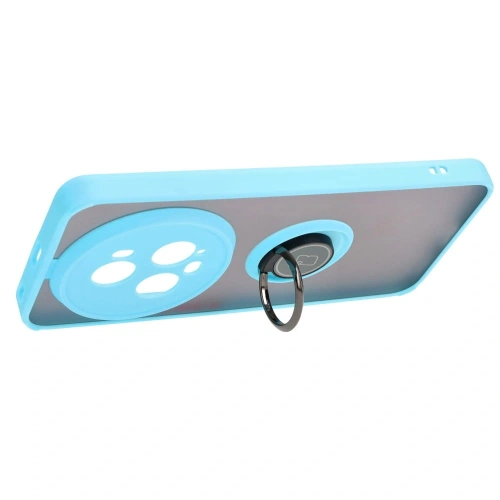 Kup Etui z uchwytem na palec Bizon Case Hybrid Ring do Honor Magic5 Pro przydymione z jasnoniebieską ramką - BIZ385 - {ean13} - Sklep Home Screen
