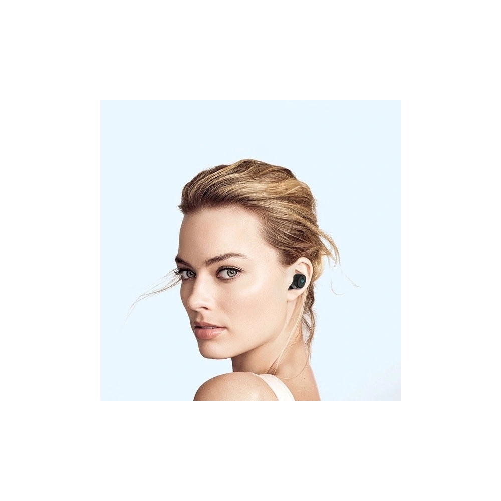 AWEI słuchawki Bluetooth 5.0 T85 TWS + stacja dokująca/power bank 1800mAh  czarny/black