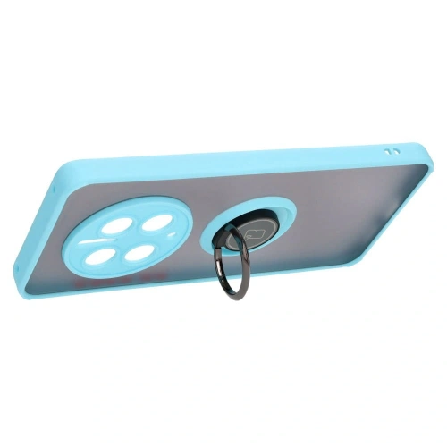 Kup Etui z uchwytem na palec Bizon Case Hybrid Ring do Huawei Mate 50 Pro przydymione z jasnoniebieską ramką - BIZ392 - {ean13} - Sklep Home Screen