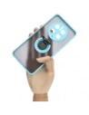 Kup Etui z uchwytem na palec Bizon Case Hybrid Ring do Huawei Mate 50 Pro przydymione z jasnoniebieską ramką - BIZ392 - {ean13} - Sklep Home Screen