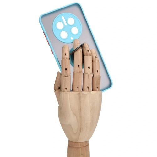 Kup Etui z uchwytem na palec Bizon Case Hybrid Ring do Huawei Mate 50 Pro kouřové s jasně modrým rámem - BIZ392 - {ean13} - Sklep Home Screen