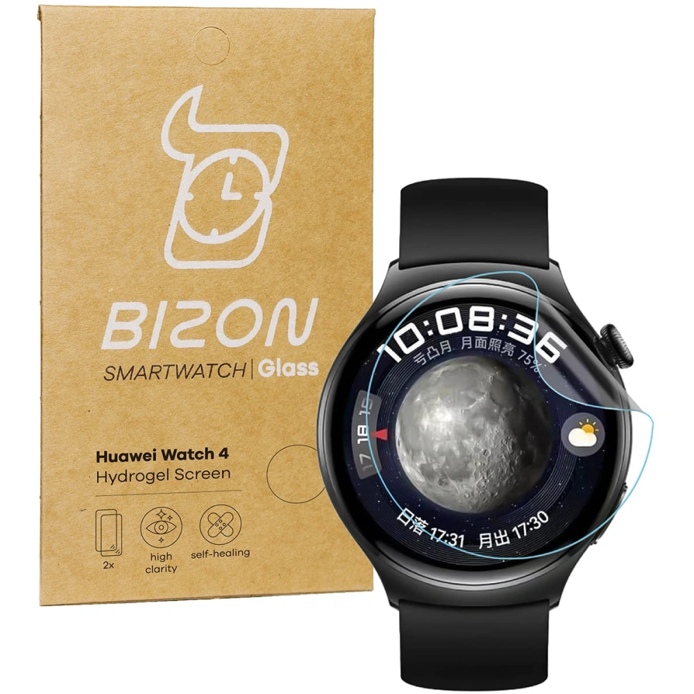 Folia hydrożelowa na ekran Bizon Glass Hydrogel do Huawei Watch 4 [2 PACK]