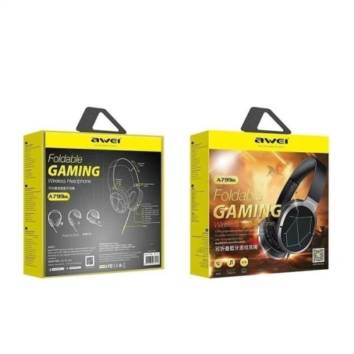 Kup AWEI Bluetooth Gaming-Kopfhörer A799BL In-Ear Gaming-Kopfhörer mit Mikrofon schwarz/schwarz - AWEI020BLK - {ean13} - Sklep Home Screen