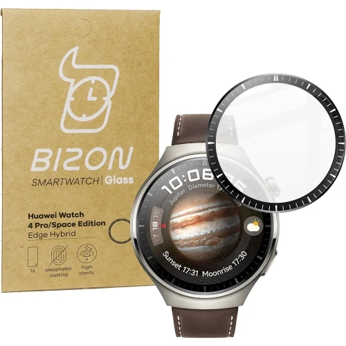 Kup Bizon Glass Watch Edge Hybrid Huawei Watch 4 Pro / 4 Pro Space Edition schwarz - BIZ401 - {ean13} - Sklep Home Screen