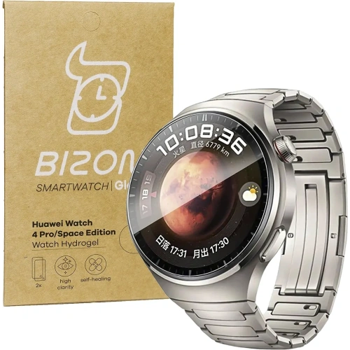 Kup Folia hydrożelowa na ekran Bizon Glass Hydrogel do Huawei Watch 4 Pro / 4 Pro Space Edition [2 PACK] - BIZ402 - {ean13} - Sklep Home Screen