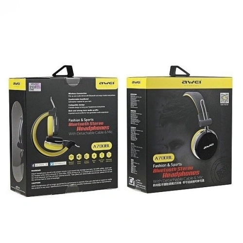 Buy AWEI Wireless Headphones Bluetooth A700BL black yellow - AWEI021BLKYEL - {ean13} - Home Screen Store Europe