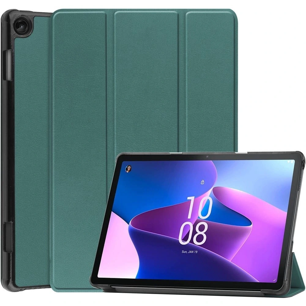 Etui Bizon Case Tab Croc do Lenovo Tab M10 ciemnozielone
