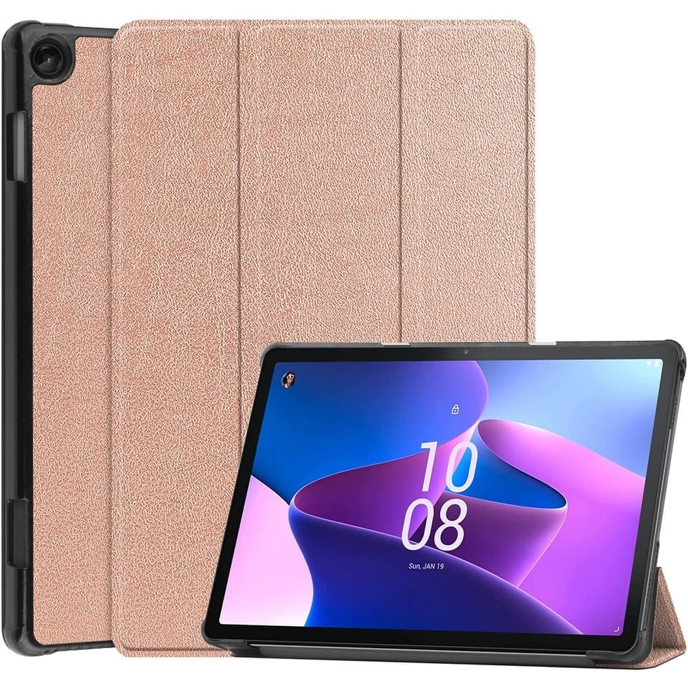 Etui Bizon Case Tab Croc do Lenovo Tab M10 różowozłote