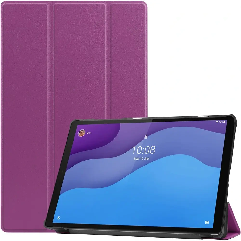Etui Bizon Case Tab Croc do Lenovo Tab M10 Gen 2 ciemnofioletowe