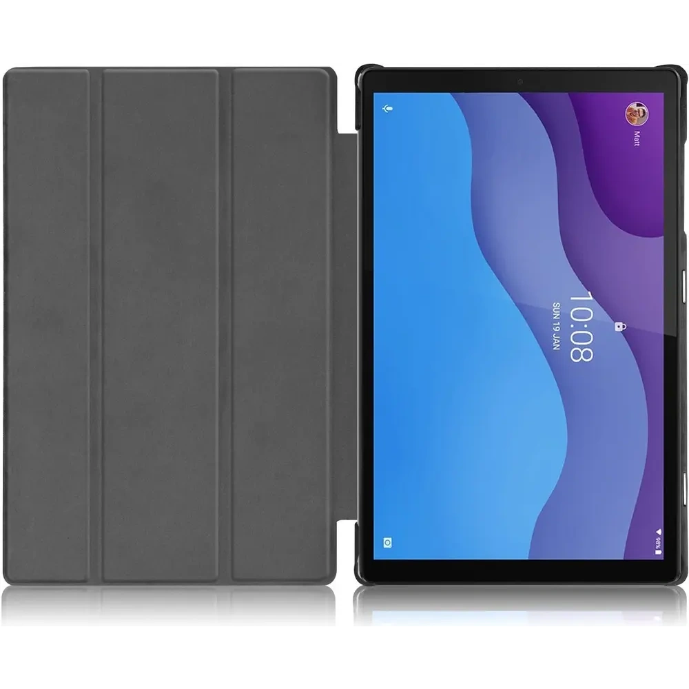 Etui Bizon Case Tab Croc do Lenovo Tab M10 Gen 2 ciemnofioletowe