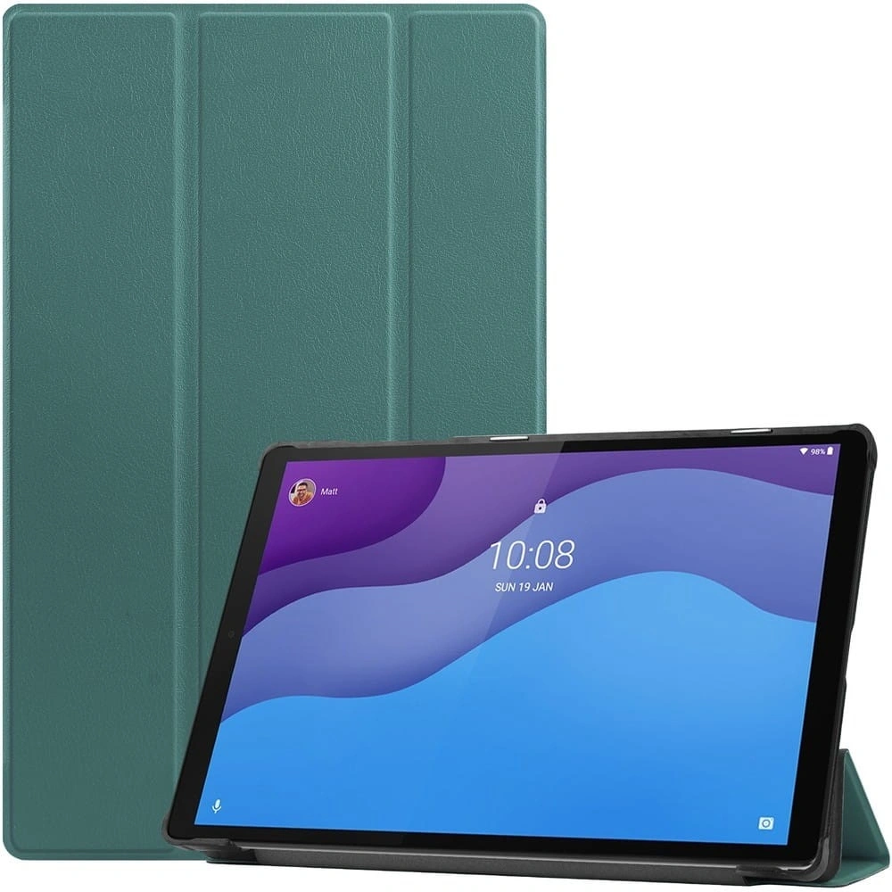 Etui Bizon Case Tab Croc do Lenovo Tab M10 Gen 2 ciemnozielone