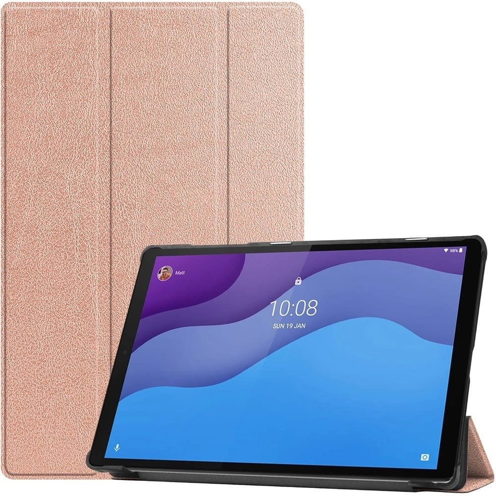 Etui Bizon Case Tab Croc do Lenovo Tab M10 Gen 2 różowozłote