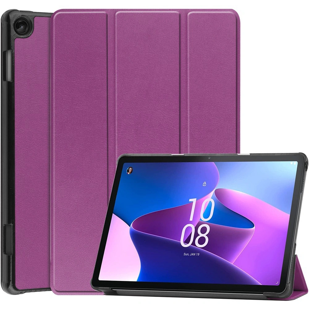 Etui Bizon Case Tab Croc do Lenovo Tab M10 Gen 3 ciemnofioletowe