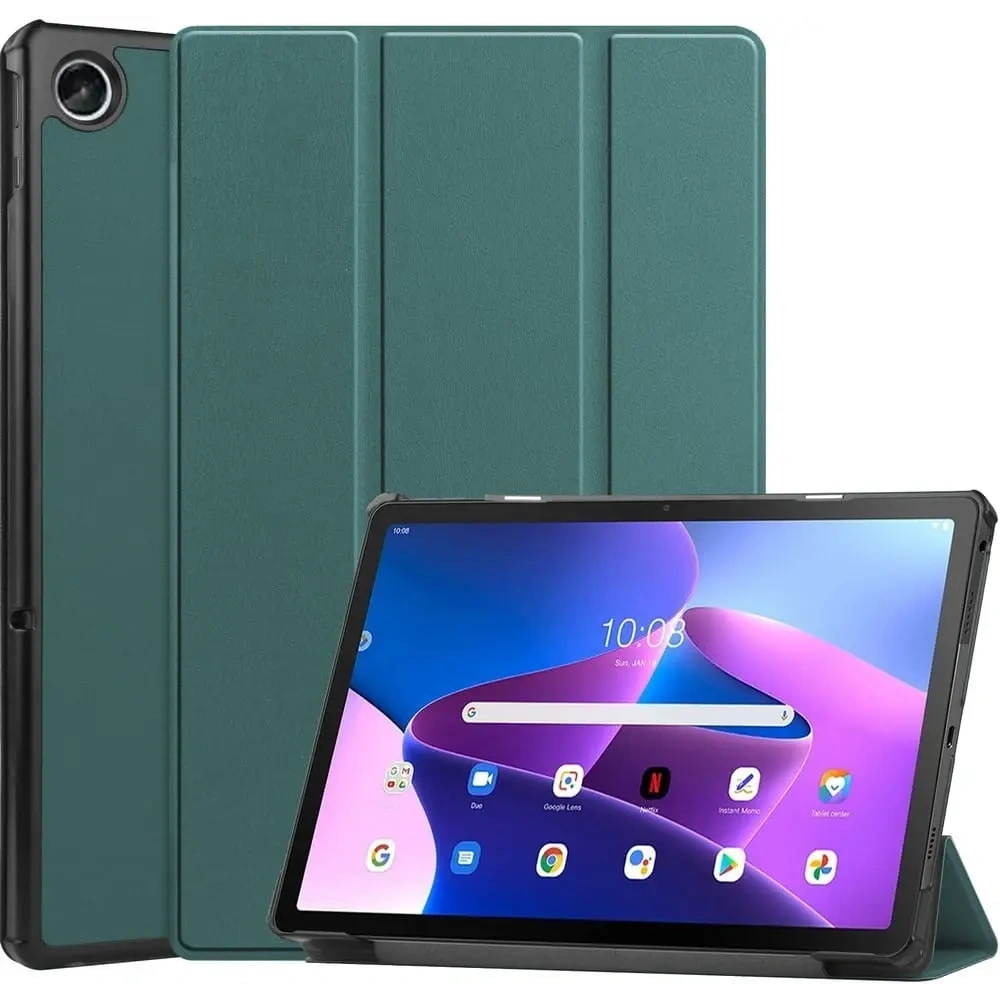 Etui Bizon Case Tab Croc do Lenovo Tab M10 Plus Gen 3 ciemnozielone