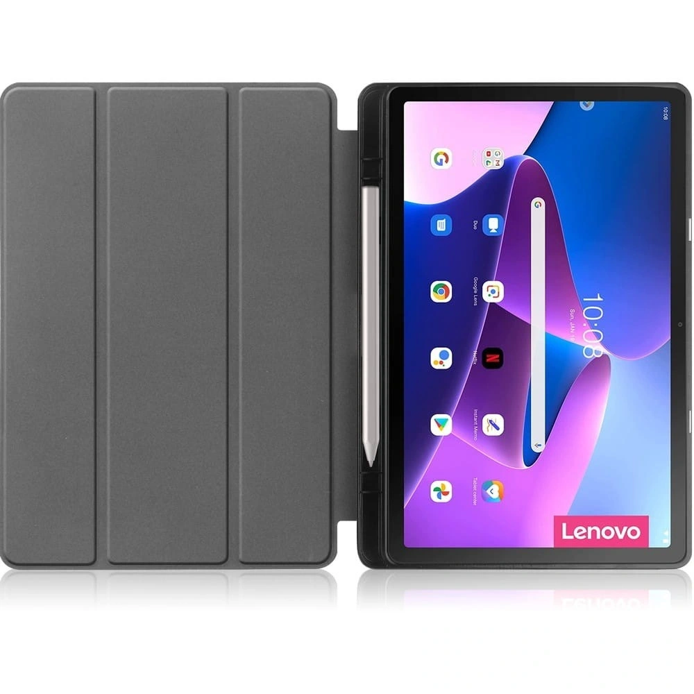 Etui Bizon Case Tab Lizard do Lenovo Tab M10 Plus Gen 3 ciemnozielone