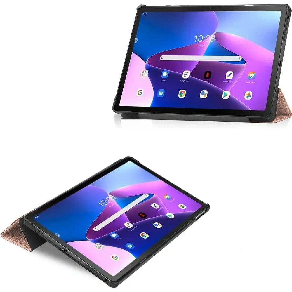 Etui Bizon Case Tab Croc do Lenovo Tab M10 Plus Gen 3 różowozłote