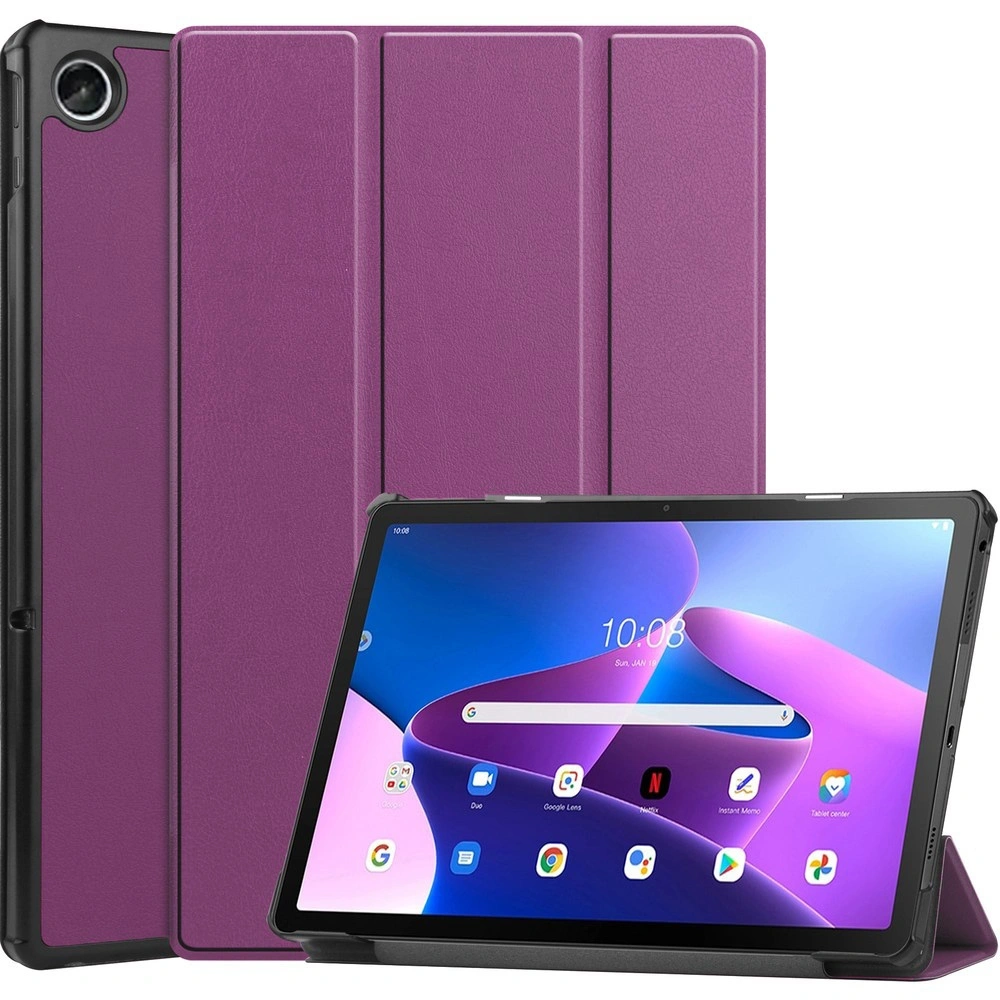 Etui Bizon Case Tab Croc do Lenovo Tab M10 Plus Gen 3 ciemnofioletowe