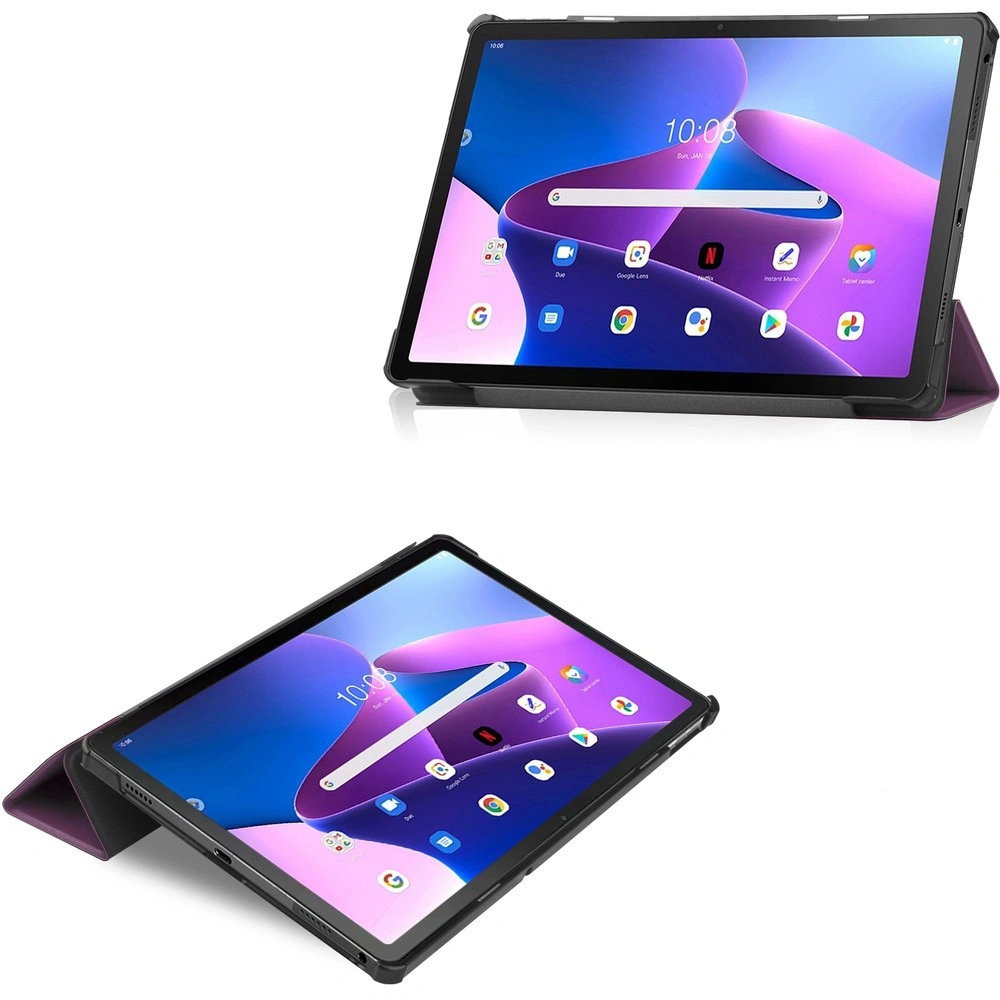 Etui Bizon Case Tab Croc do Lenovo Tab M10 Plus Gen 3 ciemnofioletowe