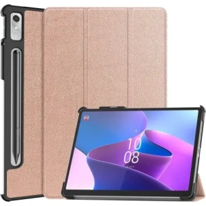 Etui Bizon Case Tab Croc do Lenovo Xiaoxin Pad Pro 2022 / P11 Pro Gen 2 różowozłote