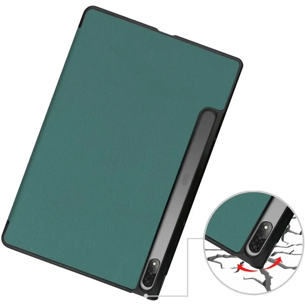 Etui Bizon Case Tab Croc do Lenovo Tab P12 Pro ciemnozielone