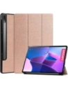 Etui Bizon Case Tab Croc do Lenovo Tab P12 Pro różowozłote