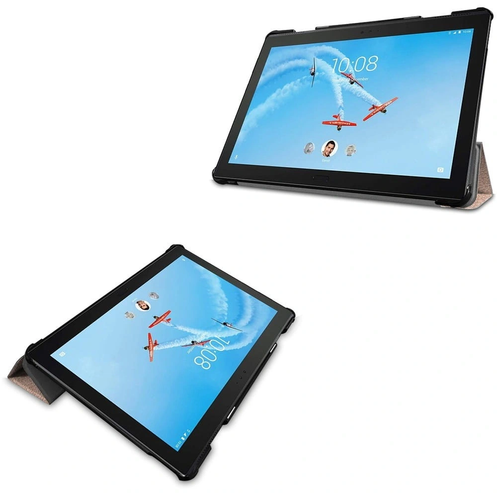 Etui Bizon Case Tab Croc do Lenovo Yoga Smart Tab 10.1 / Lenovo Yoga Tab 5 różowozłote