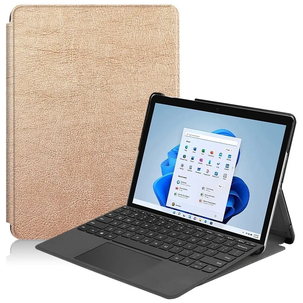Etui Bizon Case Tab Croc do Microsoft Surface Go 3 / Go 2 / Go różowozłote