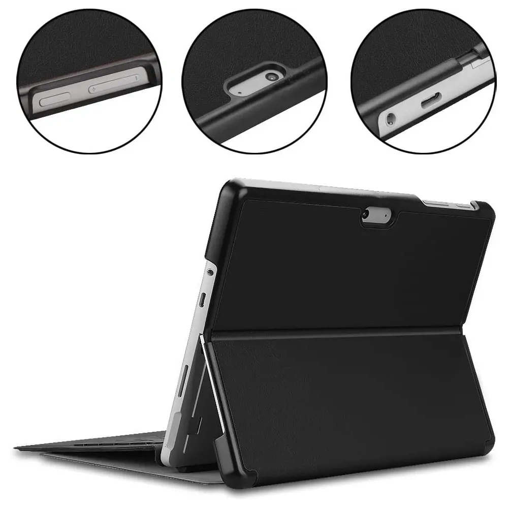 Etui Bizon Case Tab Croc do Microsoft Surface Go 3 / Go 2 / Go czarne