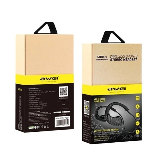 Kup AWEI Bluetooth Sport-Kopfhörer A881BL NFC schwarz/schwarz - AWEI028BLK - {ean13} - Sklep Home Screen