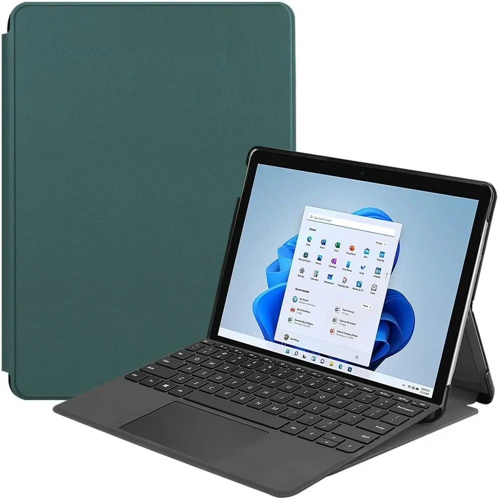 Etui Bizon Case Tab Croc do Microsoft Surface Pro 8 ciemnozielone
