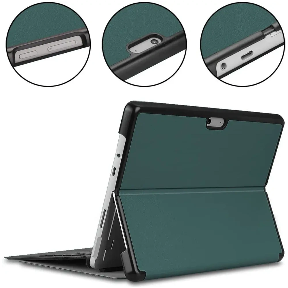 Etui Bizon Case Tab Croc do Microsoft Surface Pro 8 ciemnozielone