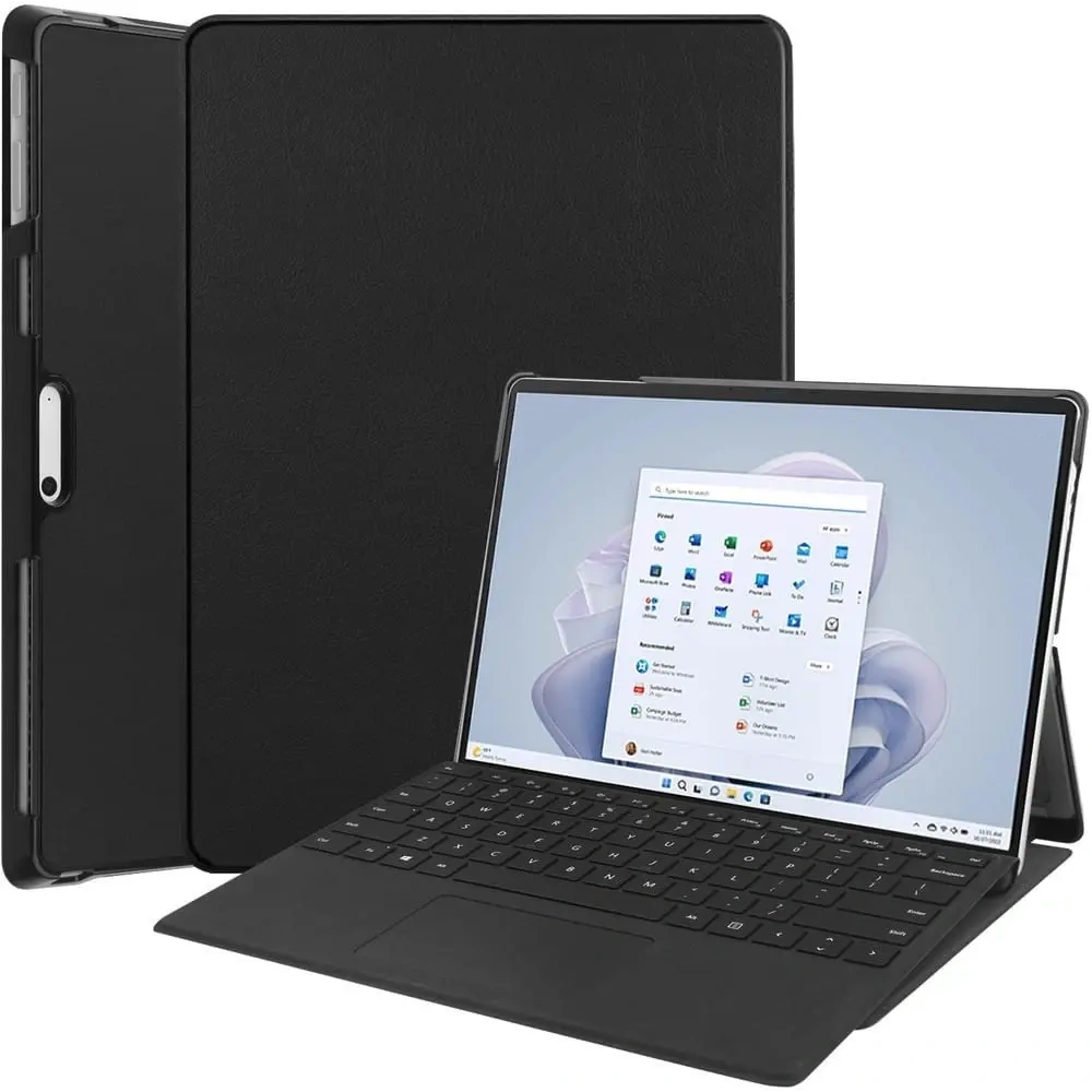 Etui Bizon Case Tab Croc do Microsoft Surface Pro 11 / 10 / 9 czarne