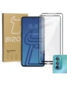 Bizon Glass Edge edzett üveg - [2 PACK] + lencse védelem Motorola Edge 30 fekete