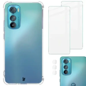 Kup Etui + 2x szkło na ekran + obiektyw Bizon Case Clear Pack do Moto Edge 30 przezroczyste - BIZ451 - {ean13} - Sklep Home Screen