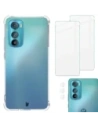 Bizon Case Clear Pack Hülle + 2x Bildschirmglas + Linsenglas Moto Edge 30 klar
