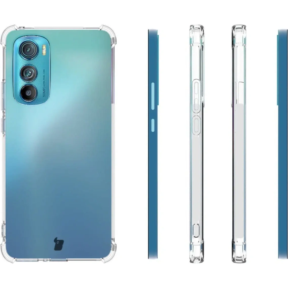 Etui + 2x szkło na ekran + obiektyw Bizon Case Clear Pack do Moto Edge 30 przezroczyste