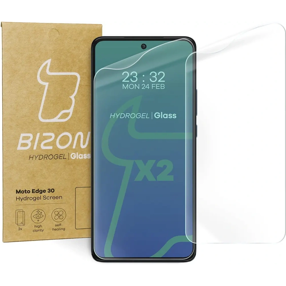 Folia hydrożelowa na ekran Bizon Glass Hydrogel Motorola Edge 30 [2 PACK]