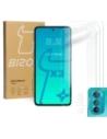 Bizon Glas Klar gehärtetes Glas - 3 Stück. + Linsenglas Motorola Edge 30