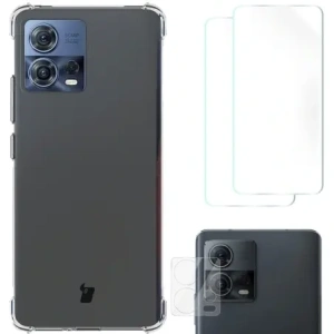 Bizon Case Clear Pack case + 2x screen film + lens protector Motorola Moto Edge 30 Fusion clear