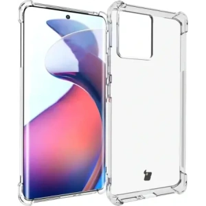 Bizon Case Clear Pack tok + 2x kijelzőfólia + lencsevédő Motorola Moto Edge 30 Fusion átlátszó