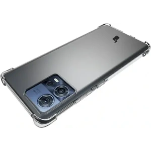 Bizon Case Clear Pack Hülle + 2x Bildschirmfolie + Linsenschutz für Motorola Moto Edge 30 Fusion klar