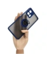 Kup Etui z uchwytem na palec Bizon Case Hybrid Ring do Motorola Edge 30 Fusion przydymione z granatową ramką - BIZ457 - {ean13} - Sklep Home Screen
