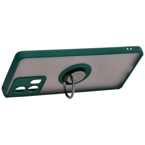 Kup Pouzdro s úchopem na prst Bizon Case Hybrid Ring pro Motorola Edge 30 Fusion v kouřovém provedení s tmavě zeleným rámem. - BIZ458 - {ean13} - Sklep Home Screen