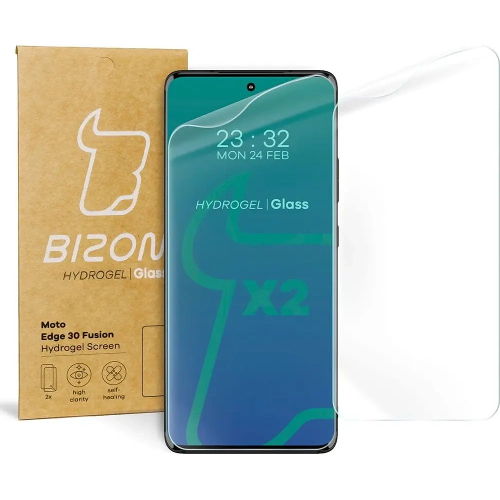 Folia hydrożelowa na ekran Bizon Glass Hydrogel do Motorola Edge 30 Fusion [2 PACK]